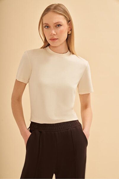 UTOPIAN Sıfır Yaka Crop T-Shirt