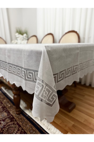 Madame Clean Home Τραπεζομάντηλο με σχέδιο κλειδαριάς, ανθεκτικό στους λεκέδε...