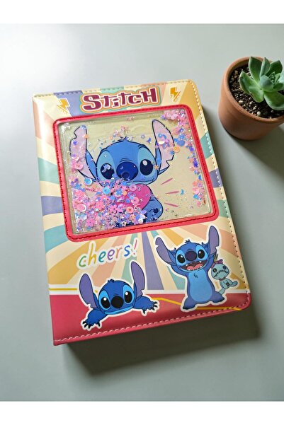 Gadget Gear Stitch Themed Gel-Covered Watercolor Notebook - Lined Notebook wi...