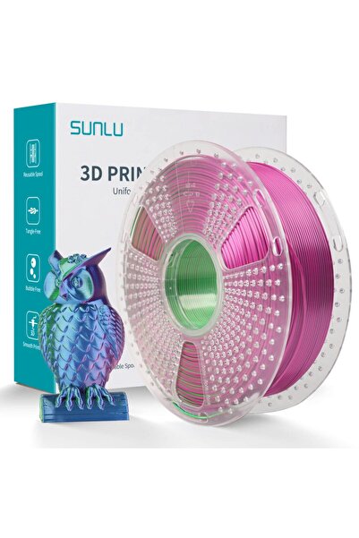 Sunlu Μεταξωτό PLA+ Τρίχρωμο Μπλε Πράσινο Μωβ 1.75 χιλ. 1 κιλό