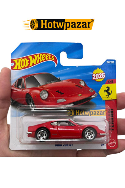 Hotwpazar سيارات هوت ويلز دينو 206 جي تي فيراري JJH56 بمقياس 1/64