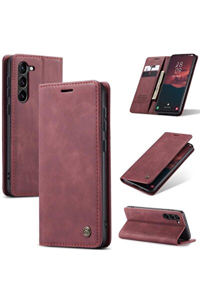 Caseme 013 Retro Θήκη Βιβλίο Wine Red (Samsung Galaxy S24 Plus 5G)