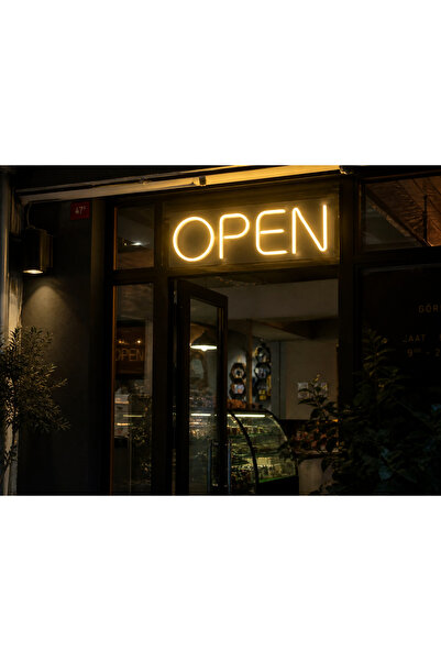 OPEN Tasarımlı Neon Tabela 45 x 15 cm