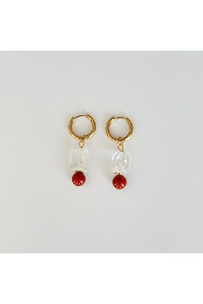 Vesce Atelier Crystal Flame Natural Stone Earrings