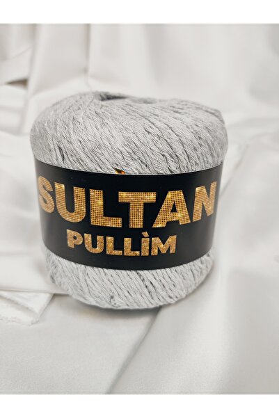 Sultan Pullim Βαμβακερό Ασημί Γκρι Χρώμα Νήμα Πλεξίματος με Παγιέτες 50γρ. (4...