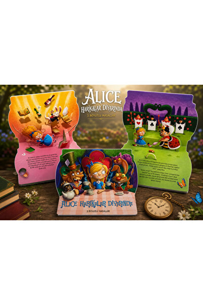 İndigo Kitap alıce harikalar diyarında- 3 boyutlu masal kitabı
