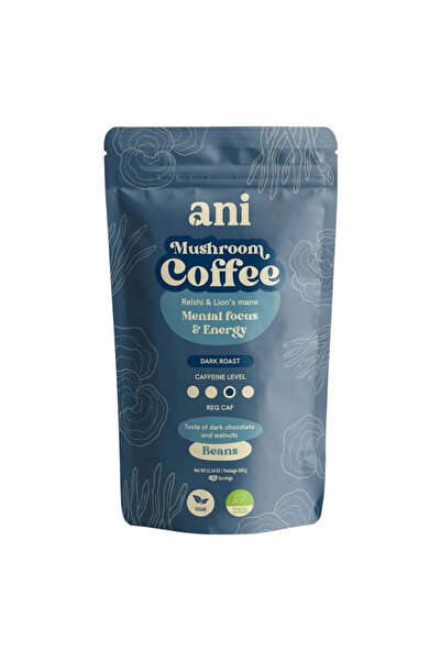 Anı Cafea boabe arabica cu ganoderma și lion's mane, 350 g,