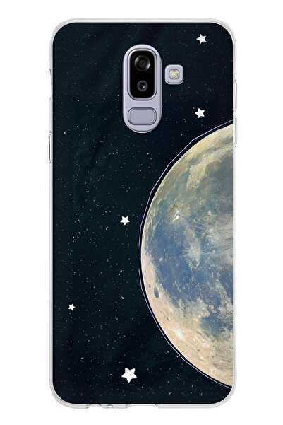 TechTree Samsung Galaxy J8-A6 Plus Uyumlu Minimalist Galaksi Yıldızlı Gece Ba...