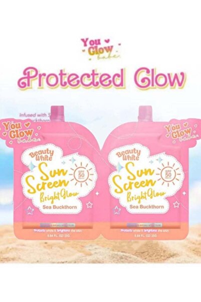 Glow كريم واقي من الشمس بيوتي وايت بعامل حماية 50 PA+++ مع نبق البحر