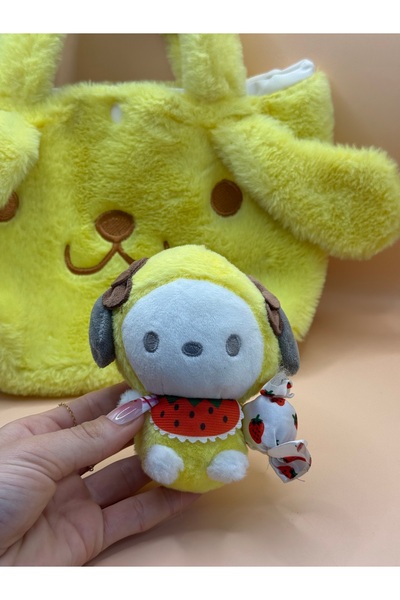 SANRIO Pochacco karakterli pelüş anahtarlık