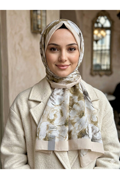 REMOMODA Italian Chiffon Shawl Floral Pattern, High Quality, Soft and Comfort...