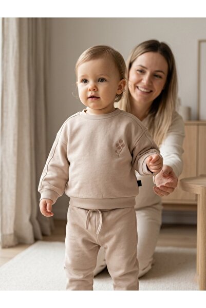 Kuarks Baby Oversize Top and Bottom Set 100% Cotton Comfortable Daily Childre...