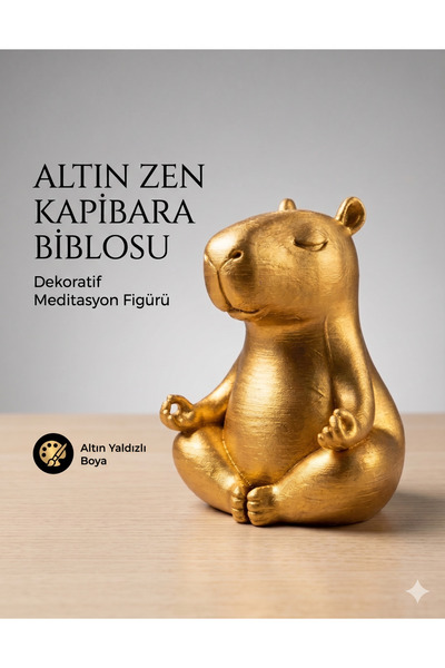vetria Meditasyon Yapan Kapibara Biblo - Zen ve Yoga Konseptli Dekoratif Masa...