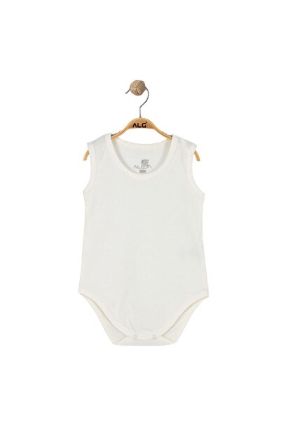 BABY TANK TOP BOTTOM FENCE SLEEVELESS - WHITE 100% COTTON
