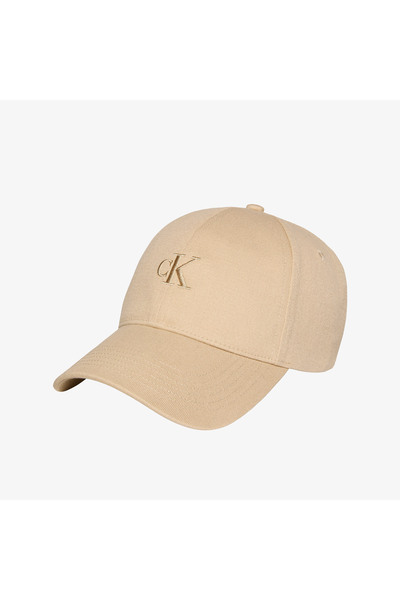 Calvin Klein Monogram Embroidery Baseball Erkek Bej Şapka