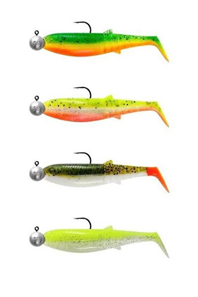 Savage Gear Cannibal Shad 12.5cm 20gr+12.5gr #5/0 Dark Water 4+4 Adet Sahte B...