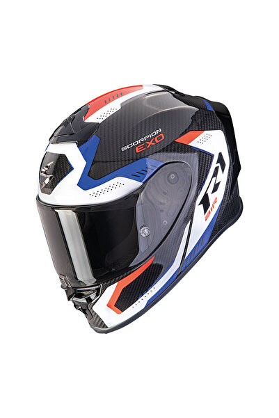 Scorpion EXO R1 Evo Carbon Propel Spor Motosiklet Kaskı Siyah Beyaz Kırmızı