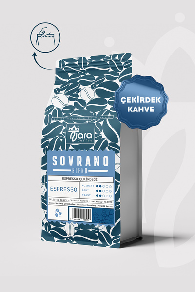 Tiara Coffee Espresso Çekirdek Kahve 250g | Sovrano | Az Kavrulmuş %100 Arabi...