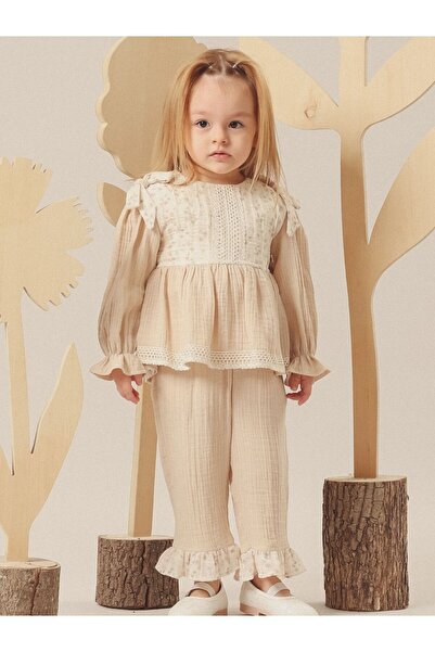 Cherrys Bebek Bohemian Inspired Muslin Baby Girl Set