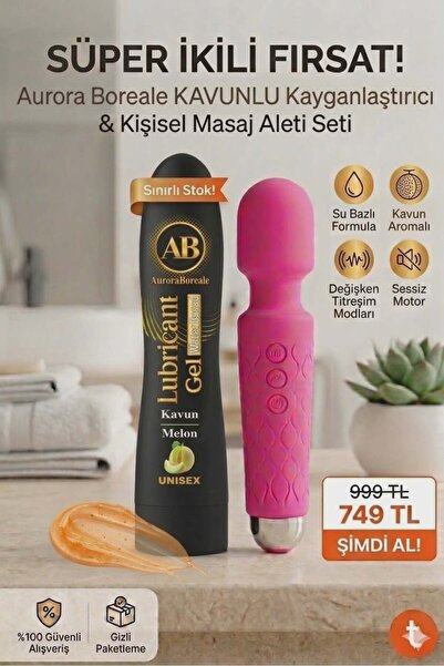 AuroraBoreale Büyük Boy Kavunlu Kayganlaştırıcı Jel 20 Modlu Şarjlı Titreşiml...