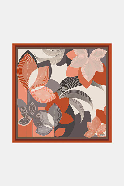 Vakko ÇİÇEK DESENLİ TWILL İPEK GAVROŞ