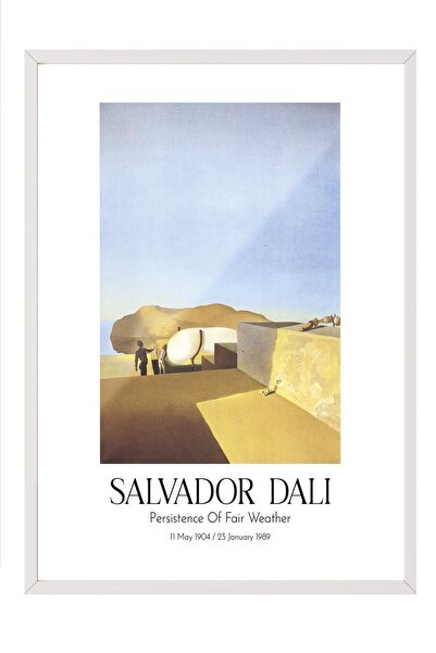 Postifull Salvador Dali - Postojanost lepog vremena, slika u belom okviru, se...
