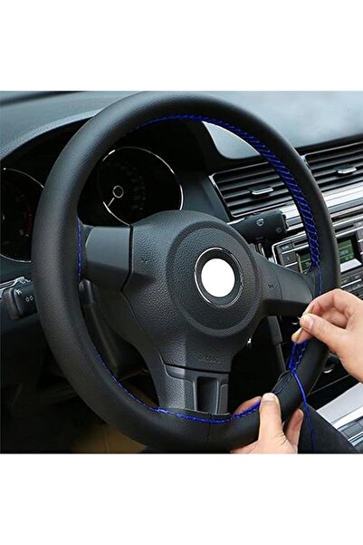 Car19 Deri Oto Direksiyon Kılıfı Dikişli 10-CM