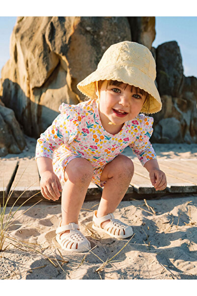 LC Waikiki Peak New Season Beige Velcro Closure Baby Girl Sandals