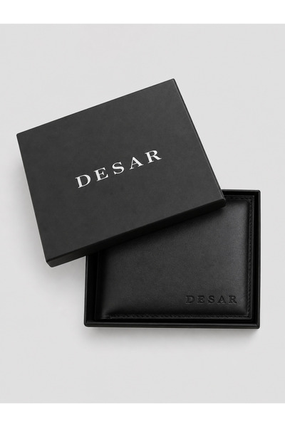 DESAR Genuine Black Classic Leather Wallet