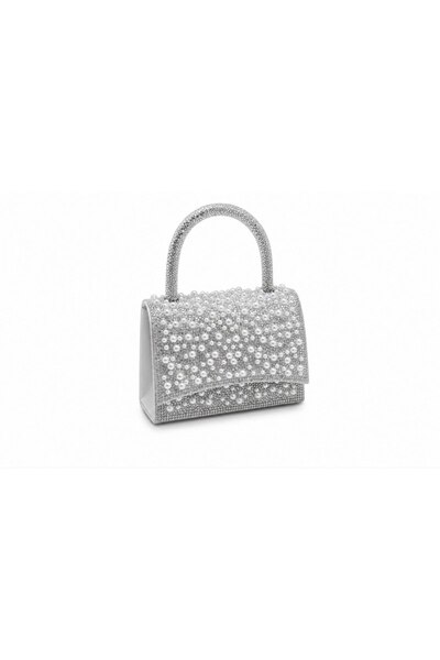 silora Girls' Evening Pearl Bag with Rhinestones.