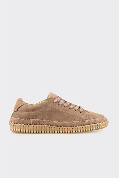 Elle Shoes Vizon Deri Kadın Spor Ayakkabı