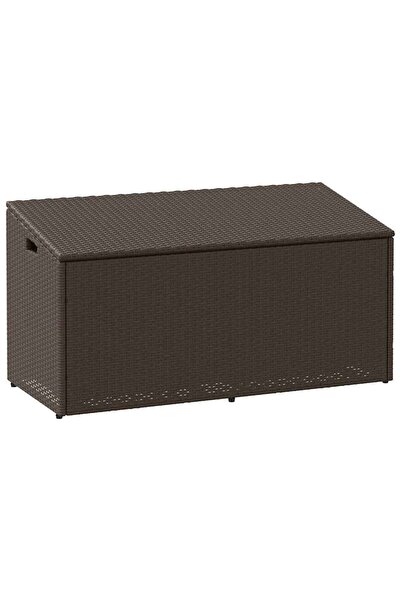 vidaxl Garden storage box brown 110x50x58 cm polyrattan