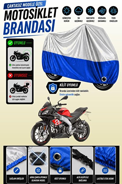 Cemku Twin غطاء محرك متوافق مع Aprilia Tuono 125 باللون الرمادي من الأعلى وال...