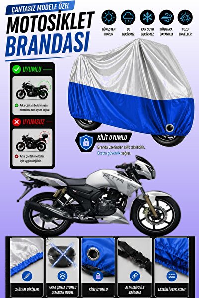 Cemku Twin غطاء محرك متوافق مع TVS Apache RTR 180 باللون الرمادي من الأعلى وا...