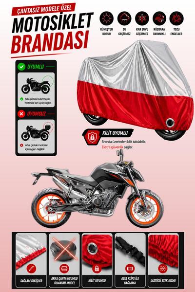 Cemku Twin غطاء محرك متوافق مع KTM 790 Duke باللون الرمادي من الأعلى والأحمر ...