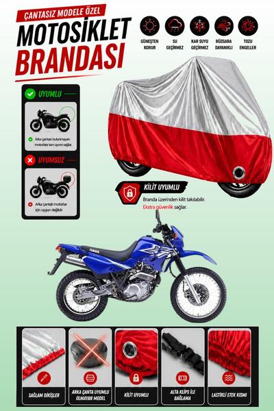 Cemku Twin غطاء محرك متوافق مع ياماها XT 600 E باللون الرمادي من الأعلى والأح...