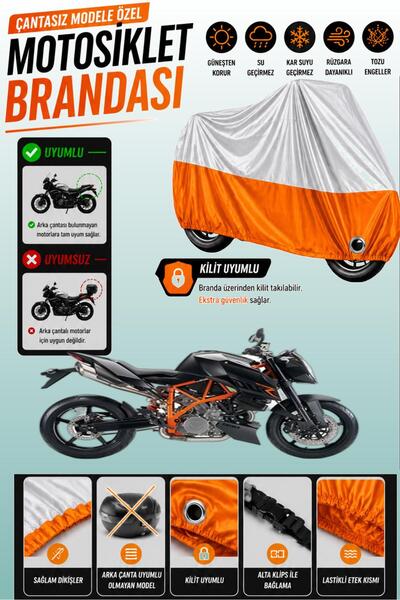 Cemku Twin غطاء محرك متوافق مع KTM 990 Super Duke باللون الرمادي من الأعلى وا...