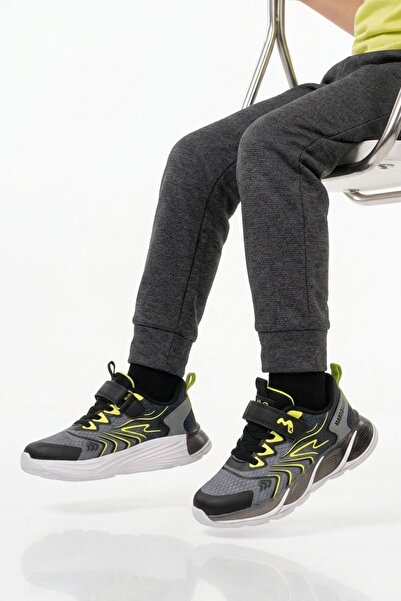 Marco Kids Black Velcro Boys' Sneakers