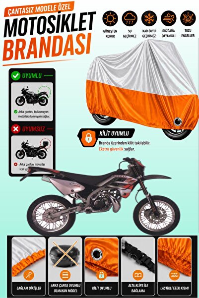 Cemku Twin Top Gray - Bottom Orange Gas Gas Rookie Compatible Engine Cover, R...