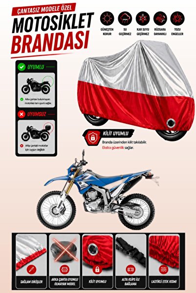 Cemku Twin غطاء محرك متوافق مع ياماها WR 250 R باللون الرمادي من الأعلى والأح...