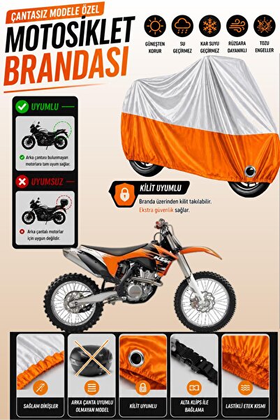 Cemku Twin غطاء محرك متوافق مع KTM 350 SXF باللون الرمادي من الأعلى والبرتقال...