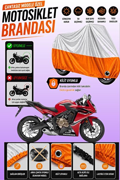 Cemku Twin غطاء محرك متوافق مع هوندا CBR 650 F باللون الرمادي من الأعلى والبر...