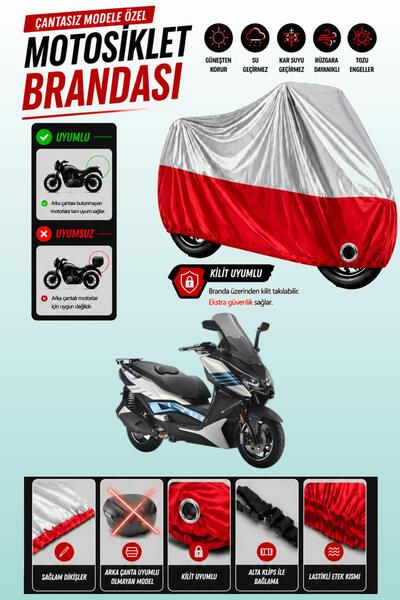Cemku Twin Top Gray - Bottom Red Arora Chinf 318 Compatible Engine Cover, Rea...