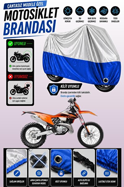 Cemku Twin غطاء محرك علوي رمادي - سفلي أزرق متوافق مع KTM 250 EXC TPI، لا يتو...