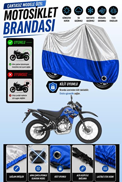 Cemku Twin غطاء محرك متوافق مع ياماها XT 125 R باللون الرمادي من الأعلى والأز...