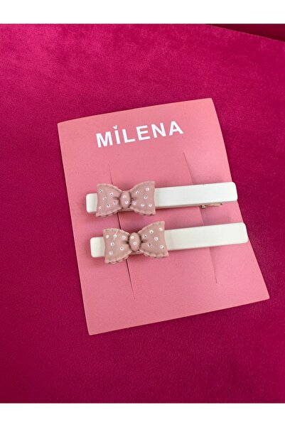 Milena Designer Store Milena Pink Bow Side Buckle - Pair