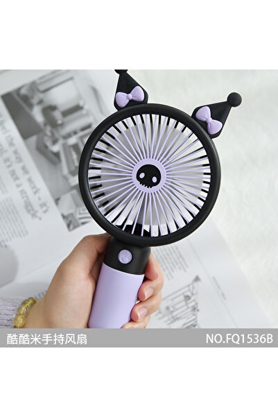 Livava Kuromi Şarjlı El Vantilatörü 3 Kademeli Masaüstü Taşınabilir Mini Fan
