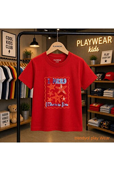 playwear Sea Star 2026 Νέα σεζόν με στάμπα 100% παιδικό unisex μπλουζάκι 5 6 ...