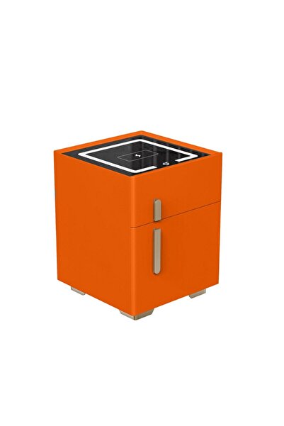 Smart Heater & Cooler Noptieră inteligentă cu încărcare wireless, iluminare L...
