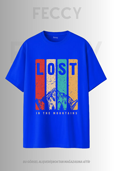 FECCY Premium Lost Printed Hunter Theme Unisex Oversize Γυναικείο T-Shirt Ανδ...